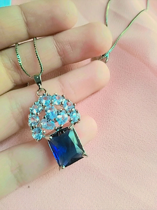 Cobalt & Clear Necklace Set